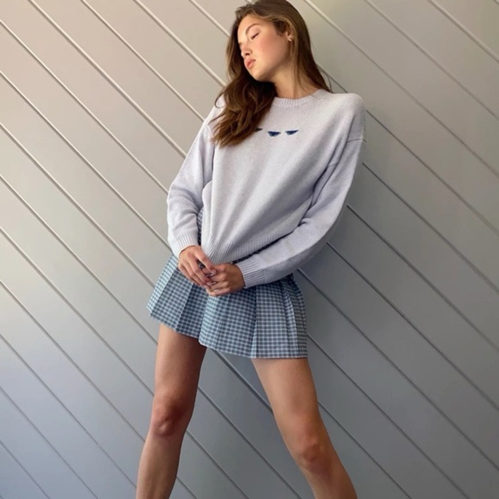Aritzia Sunday Best Grey Butterfly Dash Sweater - Small